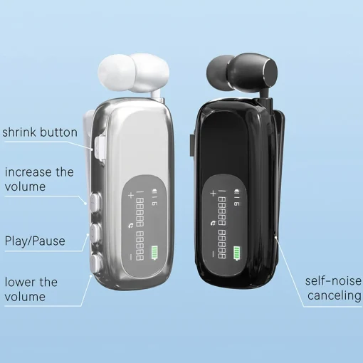 Auscultadores Sem Fios Bluetooth Anti Ruído Lavalier