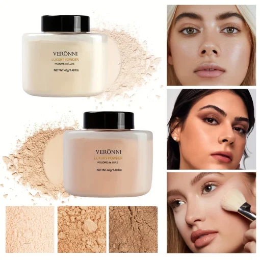 Banana Powder Luxuoso para Base Facial Banana Powder Pote de Pó Solto Autêntico Controle da Oleosidade Maquiagem de Beleza