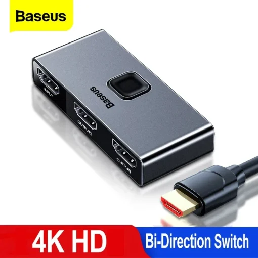 Baseus 4KHD Conversor 2x1 ou 4K HD Bi-Direcional