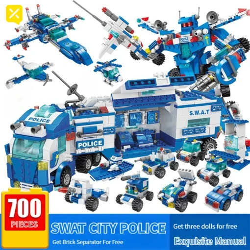 Blocos de Montar da Patrulha da Cidade 700PCS