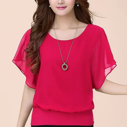 Blusa de chiffon feminina