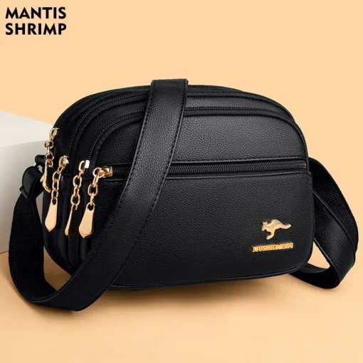 Bolsa Feminina Marca Luxo PU Couro Tiracolo Nova Simples