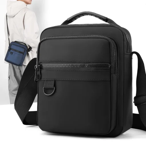 Bolsa de Mensageiro de Lona Oxford Casual Masculina