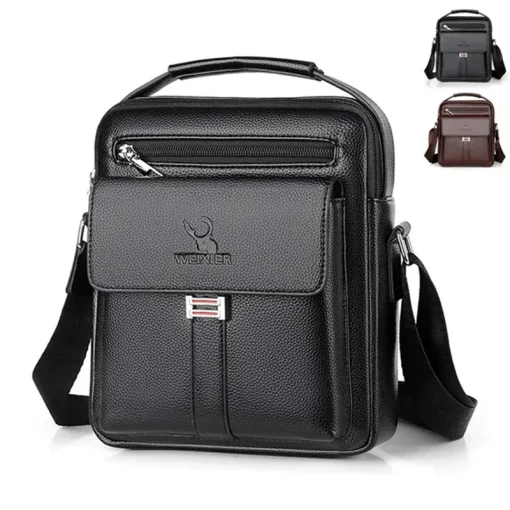 Bolsa de Ombro Masculina Couro Mensageiro