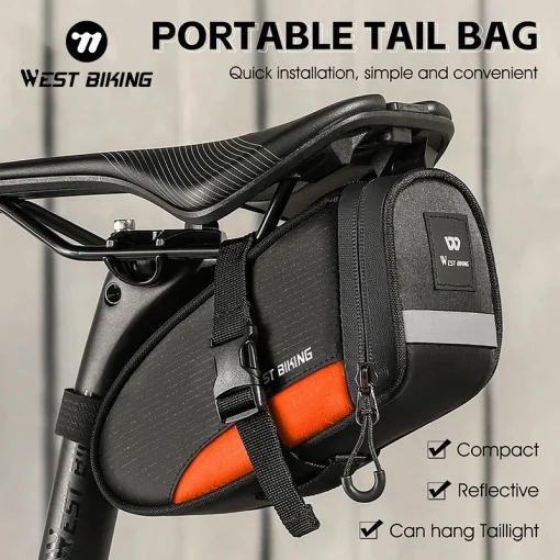 Bolsa de Selim de Ciclismo Portátil WEST BIKING