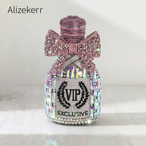 Bolsas de Noite de Cristal Alizekerr Modelo Garrafa de Champanhe