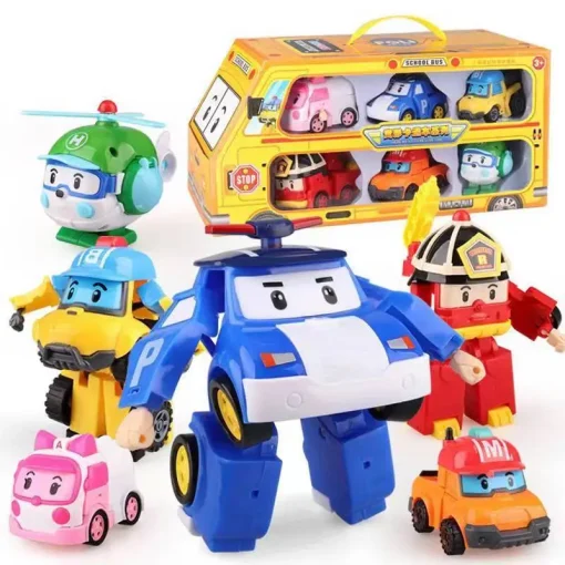 Bonecos de ação Poli Robocar Novo desenho animado