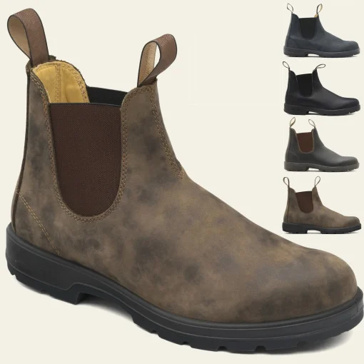 Botas Cowboys Casual de Couro para Homens