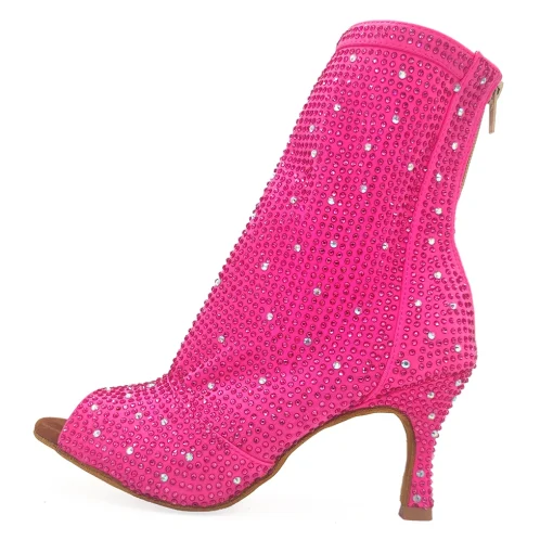 Botas de Dança Latina OEM femininas com strass