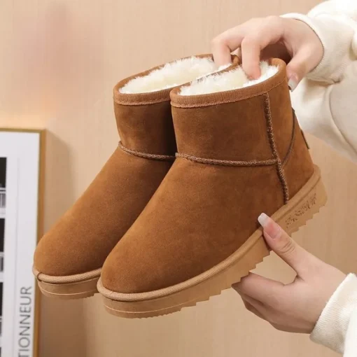 Botas de inverno femininas em algodão 2024