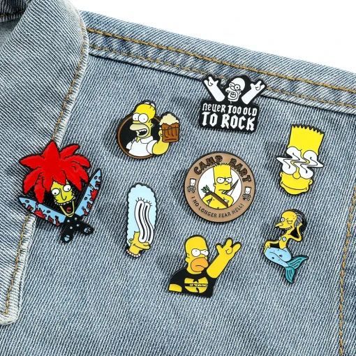 Broche criativo individualizado da série Rock