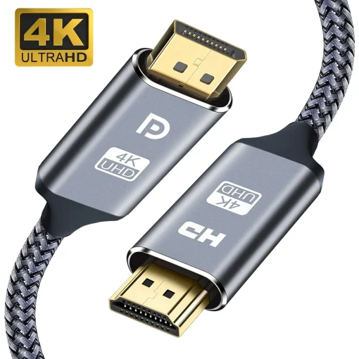 Cabo Adaptador DP para HD Compatível DisplayPort para HDMI 4K 30Hz