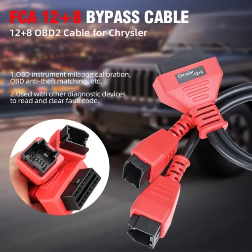 Cabo adaptador universal de 50 pinos para diagnóstico OEM FCA 12+8