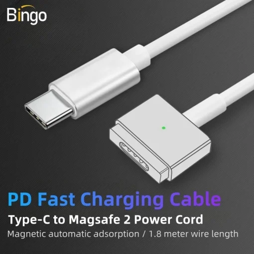 Cabo de carregamento rápido PD para MacBook 45 W 60 W 85 W