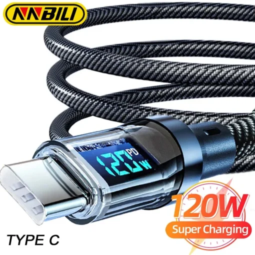 Cabo tipo C para C de 120 W NNBILI Superveloz