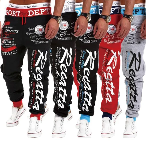 Calça Moletom Masculina Streetwear Y2K Graffiti