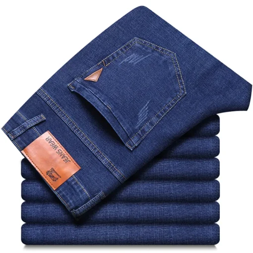 Calça jeans masculina reta estilo 2024