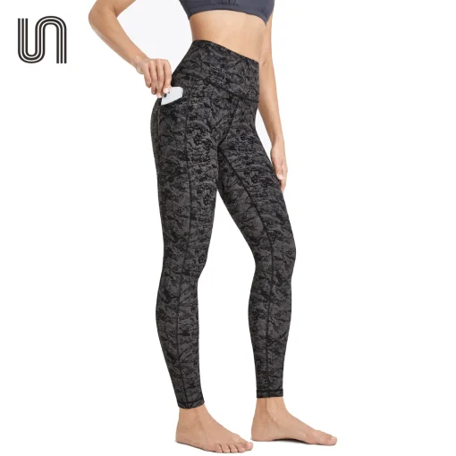 Calças Legging com Bolso de Cintura Alta Forrada de Lã