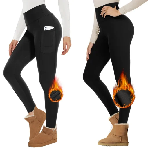 Calças Leggings Fleece Forradas Femininas VITALINOVO