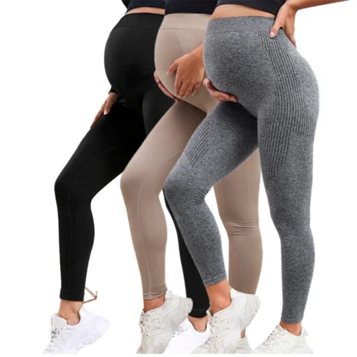 Calças de Maternidade Ajustáveis Legging Algodão