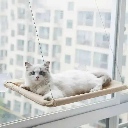 Cama rede de janela para gatos supermacia - poleiro aconchegante como uma nuvem para cochilos felinos - fixação segura, economia de espaço perfeita