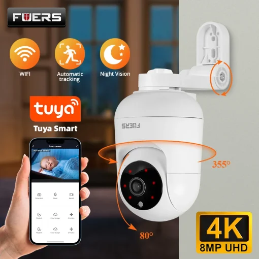 Câmera IP WiFi 8MP FUERS 4K