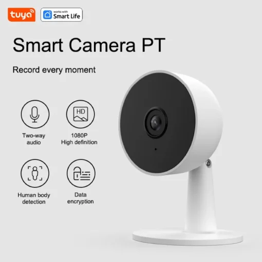 Câmera de Vigilância Wi-Fi 1080p Tuya Smart