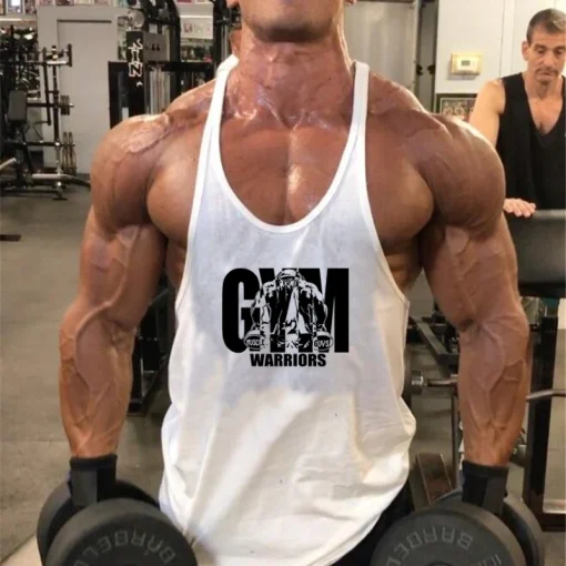 Camisa de Ginástica Musculação Regatas Moda Alças em Y Coletes Algodão Respirável Camisetas Singlet sem Mangas Camisa Masculina Fitness Músculo Esportiva