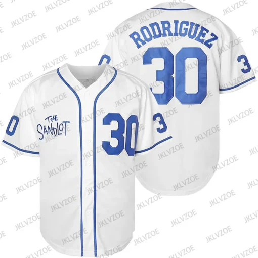 Camisa de beisebol Rodriguez 30 do Sandlot