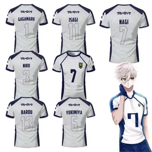 Camisa de futebol do anime Blue Lock de verão de 2024