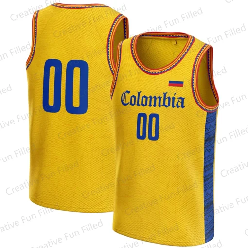 Camisa oficial de basquete 2024, Colômbia