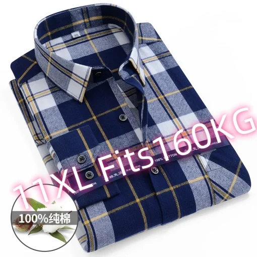 Camisas de flanela masculinas de algodão 100%