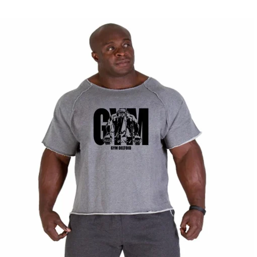 Camiseta T-shirt Masculina Casual Solta de Manga Curta Fitness Academia