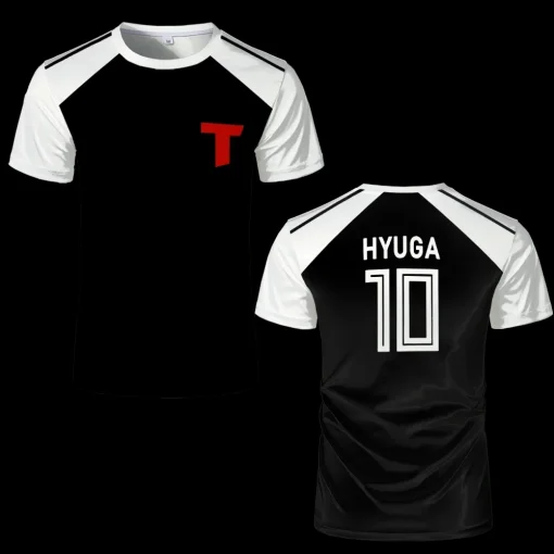 Camiseta de Anime do Captain Tsubasa Hyuga Cosplay