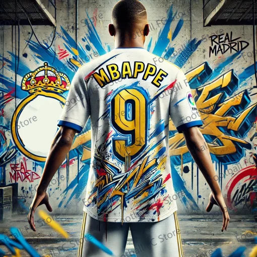 Camiseta de futebol Mbappe 9 infantiladulto