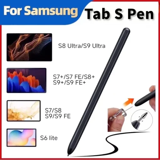 Caneta S Pen para Samsung Galaxy Tablet S8 S7 FE S6 Lite S7+ S8+ S9 S9FE Tablet Stylus