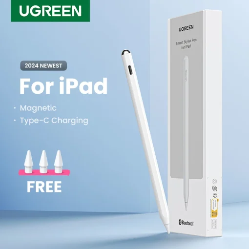 Caneta Stylus UGREEN para Apple Pencil magnética com carregamento sem fio