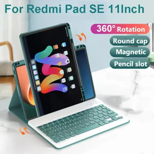 Capa Estojo para Teclado Bluetooth Redmi Pad SE 11