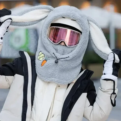 Capa de Capacete de Esqui Quente de Inverno Confortável