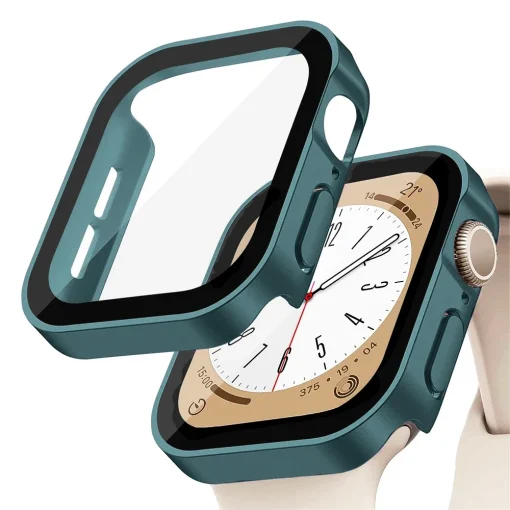 Capa de vidro para Apple Watch série 8 7 6 5 4 se 44mm 40mm 41mm 45mm