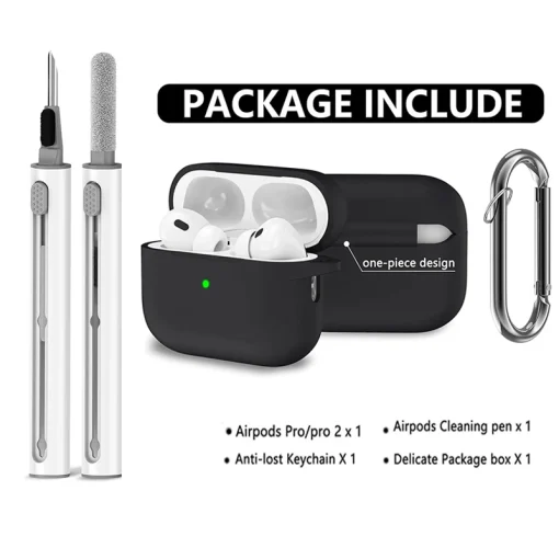 Capa para Fone Apple Airpods Pro com Kit Limpeza