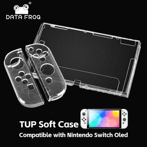 Capa protetora transparente suave Data Frog TPU para Nintendo Switch OLED