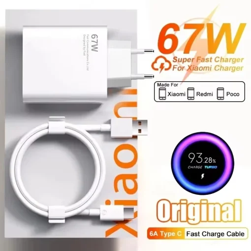 Carregador Turbo Charge de 67W para Xiaomi