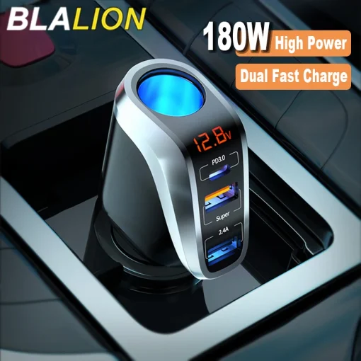 Carregador Veicular BLALION 180W USB