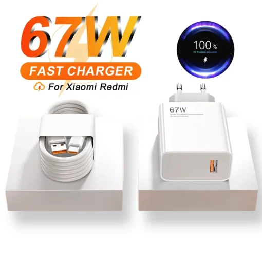 Carregador rápido 6A 67W USB para Xiaomi 101112