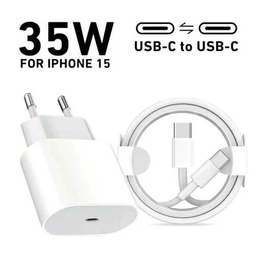 Carregador rápido de parede UEEUA PD USB de 35 W para iPhone