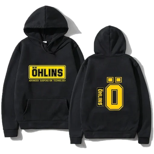 Casaco com Capuz Ohlins Esportivo de Motocicletas Suspensão Masculina Inverno Outono