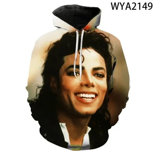 Casacos com Capuz da Moda Michael Jackson Estampados 3D