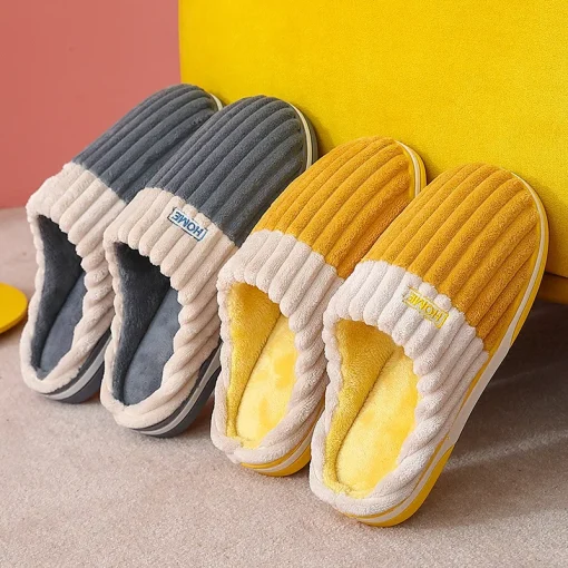 Chinelo de quarto felpudo feminino Shevalues, antiderrapante e confortável