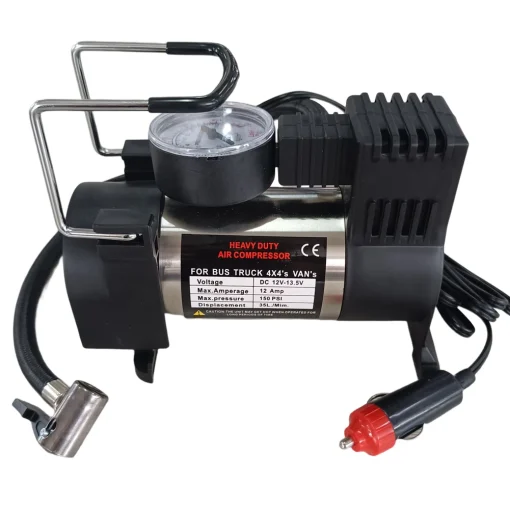 Compressor de Ar Mini 150PSI com Medidor de DC 12V